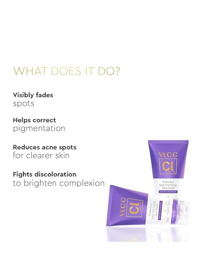VLCC Clinic ProPerfect Spot Clarifying Face Wash 150 ml - AlphaXTM Complex is known for Spot lightening | Powered by Alpha Arbutin and Niacinamide | visibly fade dark spots, pigmentation - Image 3